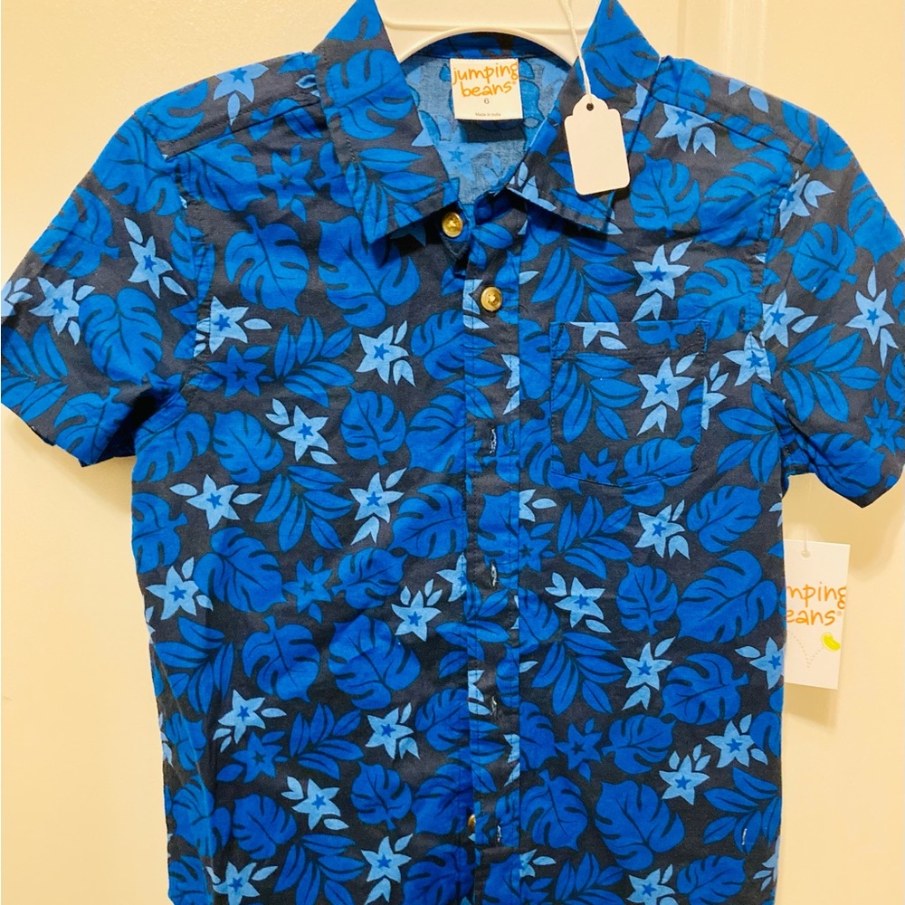 SAVAGE MIJO: NWT size 6 Jumping Bean Hawaiian button down shirt
